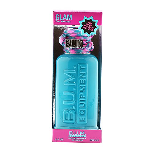 BUM EQUIPMENT Eau de Toilette Spray For Ladies, Glam, 3.4 Fluid Ounce