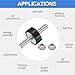 uxcell 4Pcs M6 x 18mm Rubber Mounts, 8 x 20mm Cylindrical Anti Vibration Isolator Studs Shock Absorber Double Studs with Nuts for Car Bobbin Generator Air Compressors