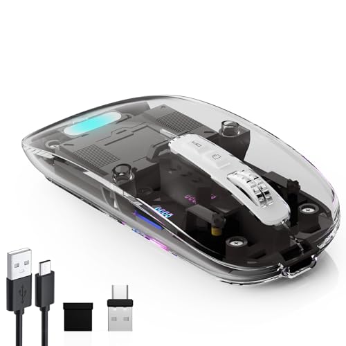 Image of Transparent Wireless Computer Mouse,Black