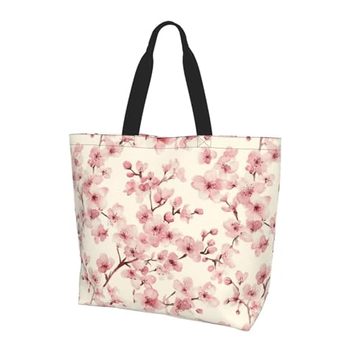 ZEJAYFEY Cherry Blossoms Large Tote Bag for Women...