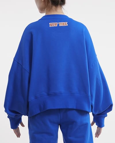 Sudadera de mujer Pro Standard azul real talla L de algodon 3