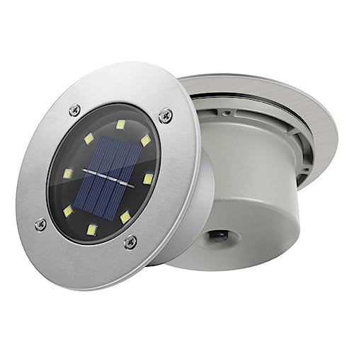 EXCEART Lampada Solare Led Luce Da Led Disco Solare Illuminazione Per Esterni Marciapiedi Piscine Luce Bianca