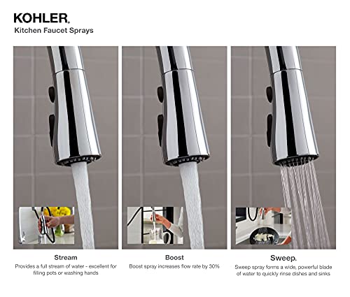 Kohler Simplice Response Touchless Pull Down Kitchen Faucet In Stainless Steel, K-22036-Vs #TOP4