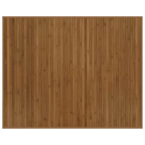 Tapis rectangulaire marron 80x100 cm bambou