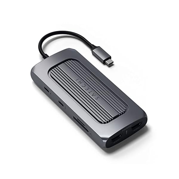 Satechi USB C Hub Multiport Adapter MX with Dual 4K HDMI, 100W USB C PD Charging, 1x USBC and 2X USB-A Data Ports, Ethernet, Micro/SD Card Readers, for MacBook & Windows - Image 4