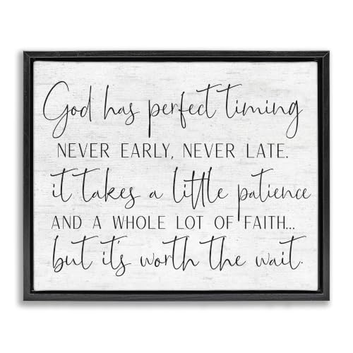 Inspirational Patience Quote, 25 x 31 Inch Canvas in Floater Frame