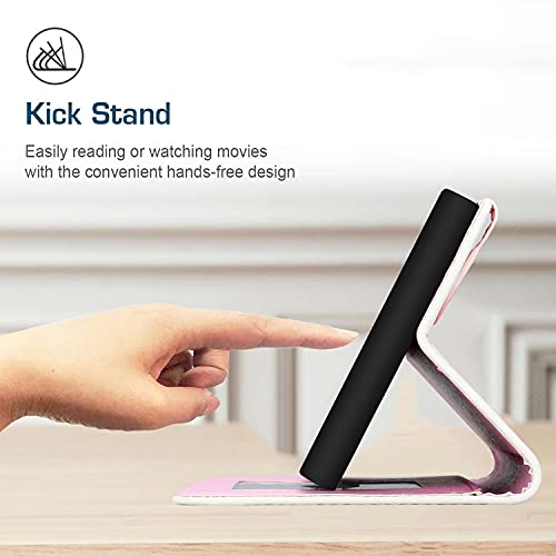 Thoankj Nokia 1.4 Christmas Case Shockproof Slim Leather Flip Pouch Wallet Xmas Cover with Magnetic Stand Card Holder Silicone Protective Phone Case for Nokia 1.4 Santa Claus with Elk - Image 3