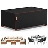 Patio Furniture Covers Waterproof, Heavy Duty 420D UV and Dustproof Sofa Cover Furniture Covers , Winter Outdoor Furniture Cover Sectional Sofa Set Covers (Black, 102" L×74" W×28" H)