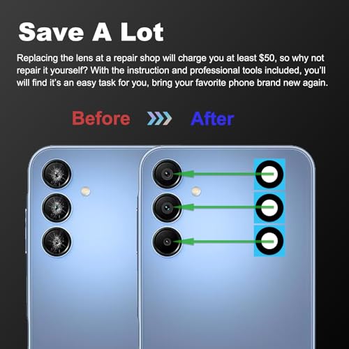 Repuesto de lente de cámara para Samsung A15 5G ideal para recuperar tus fotos de viajes y vídeos 4
