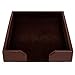 DACASSO Bonded Leather Desktop Letter Tray - Luxury Letter Holder & Paper Organizer for Desk - Office Organization & Executive Desk Decor - (Dark Brown)