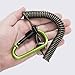 Moynagh Fishing Lanyards Spring Coiled with Carabiner Spring Coiled Keychains AntiLost Retractable Cord Stretchy Spirals Keyring