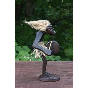 G6 Collection Handmade Wooden Primitive Tribal Funny Statue Sculpture Tiki Bar Handcrafted Unique Gift Home Decor Accent Figurine Decoration Artwork Hand Carved (Playing a Bass Drum) G6 Collection Handmade Wooden Primitive Tribal Funny Statue Sculpture Tiki Bar Handcrafted Unique Gift Home Decor Accent Figurine Decoration Artwork Hand Carved Playing a Bass Drum