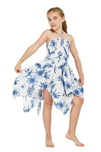 Matching Boy and Girl Siblings Hawaiian Luau Gypsy Outfits in Sandy Beach2