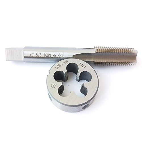 5/8-16 Silber HSS metrisches Gewindebohrer und Schneideisen-Set, Gewindebohrer und Rundgewinde, HSS-Kegel Cover