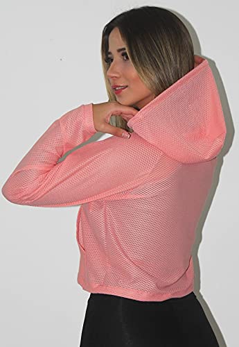 Casaco Fitness Feminino Rosê com Bolso