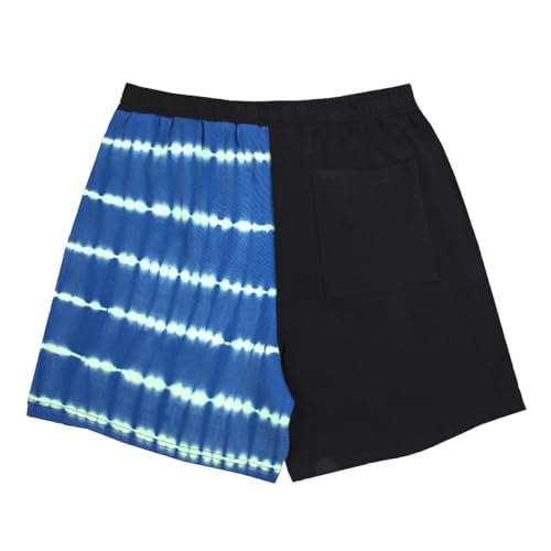 Batman Forever Blended Batman & Riddler Logo Black & Tie-Dye Shorts3