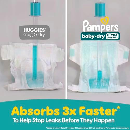 Pampers Diapers - Baby Dry - Size 3, 104 Count, Absorbent Disposable Infant Diaper (Packaging May Vary) - View 7