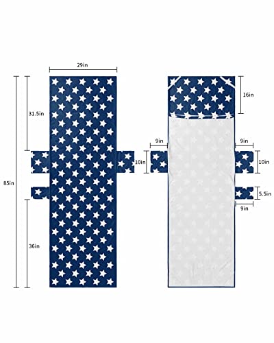 Navy Star Flag Beach Pool Patio Lounge Chaise Chair Cover Towel With Pockets,Absorbent & Quick Dry Microfiber Towel Cover Bag Summer Sunbathing Accessories Independence Day Memorial American Holiday