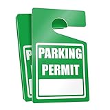 MESS Parking Pass Hangtags (50-Pack) Car Parking Tags for Parking Lot - Parking Permit Hang Tag -...