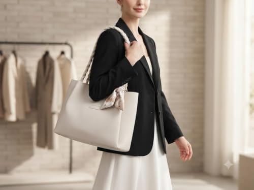 Image of PAVILONN Women Ladies Purse Tote Handbag Carryall Shopper Satchel Black Braided Handle Bow Pocketbook Fashion Accessory Office College Shopping Travel Party Casual