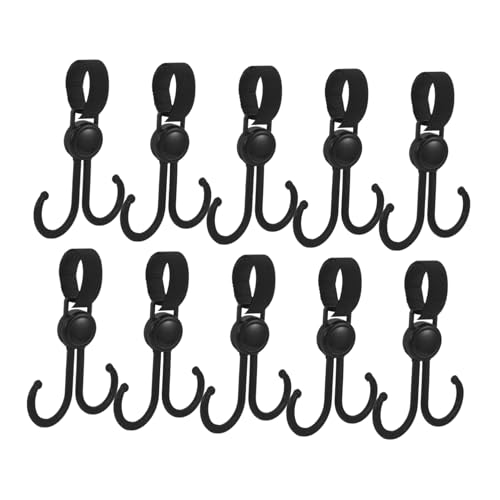 Totority Strong Load-Bearing Stroller Hooks Fit for Shopping Carts Electric Vehicles Easy Installation