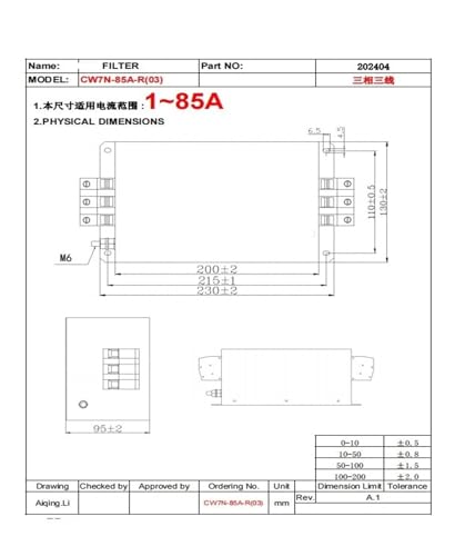 Filtro de potencia trifásico CW7N elimina fallos por ruido eléctrico en inversor 3