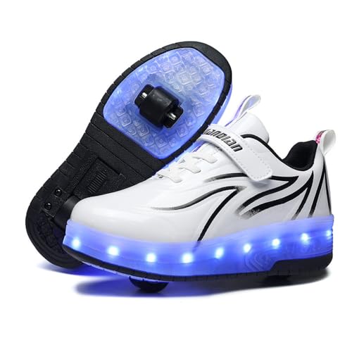 Kids Roller Skates Shoes Sneakers for Boys & Girls, Automatic Retrectable Technical Skateboarding Skates for KidsSneakers for Girls Boys Novel Gift