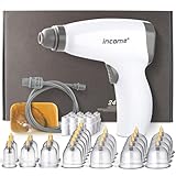 Scienlodic 24pcs Cupping Sets, Portable Electric Cupping Therapy Set Machine with Pump, Professional 24 Vacuum Suction Cups, Electric Universal Cupping Kit for Homeuse