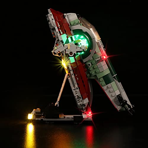 cooldac LED-Licht-Set für Lego Star Wars Boba Fett Raumschiff, Licht-Set kompatibel mit Lego 75312 Bausteinmodell, USB… – Bild 3