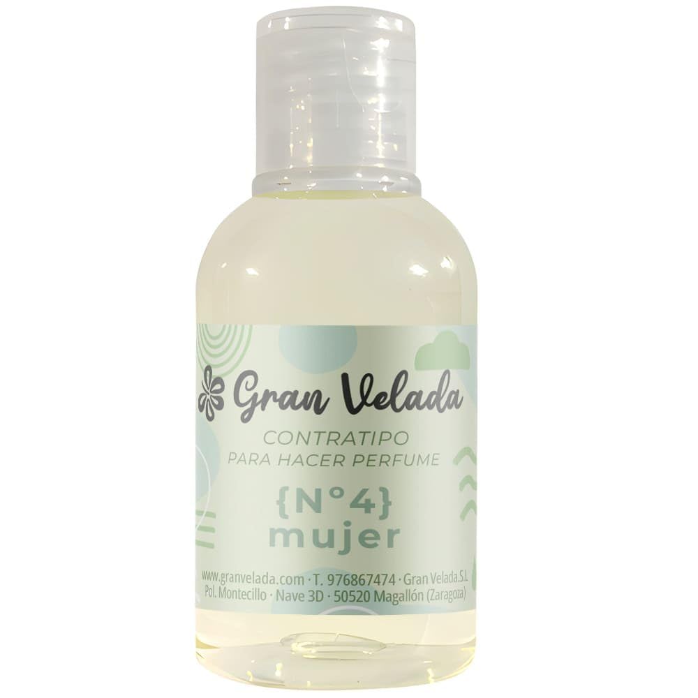 Esencia Contratipo Mujer Nº4 | Fragancia Floral Intensa, Ideal para Perfumes | Notas de Flor de Azahar, Jazmín, Sándalo y Almizcle