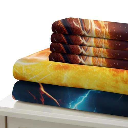 Housse de couette basket 3D en microfibre douce avec fermeture éclair - 6