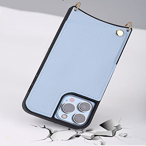 Coque iPhone 14 avec cordon et porte-carte intégré en silicone vert - 6