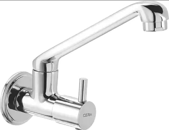 Cera CL 217 Basin Mixer Faucet (Wall Mount Installation Type), Brass, Silver, Chrome