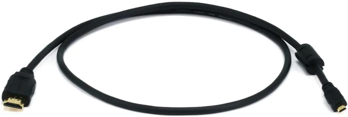 Monoprice High Speed HDMI Cable - 3 Feet - Black | with HDMI Micro Connector, 4K @ 24Hz, 10.2Gbps, 34AWG
