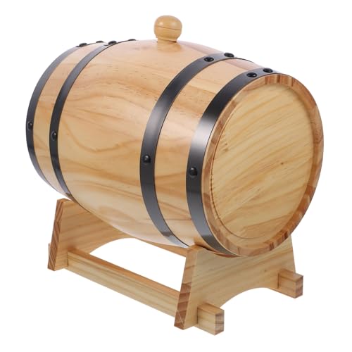COLLBATH Wine Barrel Bucket Spout Wood Beer Barrel Stainless Steel Faucet Home Bar Decor Drink Dispenser Spout Rustic Style Random Color