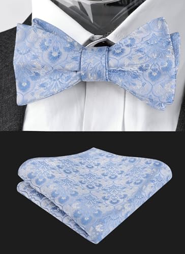 Image of Alizeal Mens 2pcs Floral Pattern Bow Tie Set