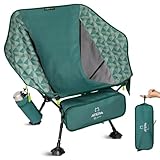 ATEPA UFO3.0 Backpacking Camping Chair, Ultralight Extra Wide Comfortable Folding Chairs Heavy Duty Portable Hexagon Ergonomic Height Adjustable Seat with Anti-Sinking Feet for Hiking Outdoor