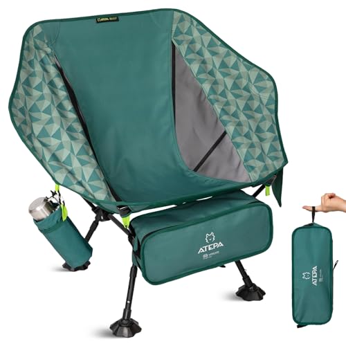 Chaise de camping ultralégère pliable et robuste siège ergonomique réglable en hauteur - 2