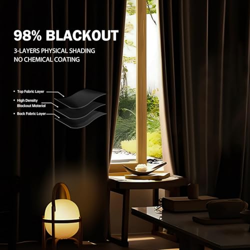Image of Room Divider Ceiling Mounted Curtains Track Sets Extra Wide Blackout Curtain Flexible Tracks for Bedroom Privacy Partition Separator, 1 Panel Black Drape and White Rail, W12.5 x H9ft