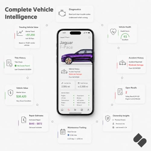 OBD2 Scanner for iPhone/iOS, Bluetooth Vehicle Diagnostics, No Subscription — view 5