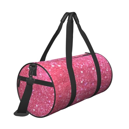 Travel Duffel Bag Sports Gym Bag With Shoes Compartment,Lightweight Overnight Weekender Bag Sparkling Pink Glitter Yoga Gym Sports Bag For Men Women2