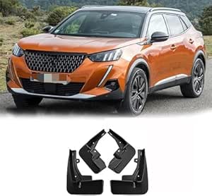 ASC Mud Flaps For Peugeot 205 – Full Pack With Clamps, Black, Splash Guards