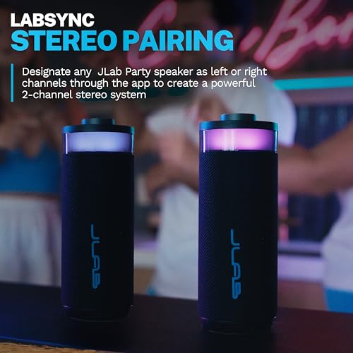 JLab, Go Party, Portable Bluetooth Speaker, Waterproof RGB LED, Navy β image 5