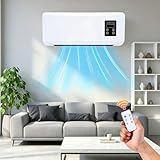 Aria condizionata,Clim Portatile,Clim Con Telecomando,Condizionatore a Parete Reversibile Split,Condizionatore Senza Unità Esterne,Ventilatore Di Raffreddamento Per Cucina,Camera da letto (Bianco)