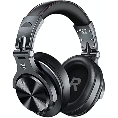 OneOdio A70 Bluetooth Headphones Over Ear, 72 Hrs Playtime, Monitor Level Stereo Sound Quality, Foldable Wireless＆Wired DJ Headphone, Professional Studio Headphones for DJ/TV/PC/Phone Cover