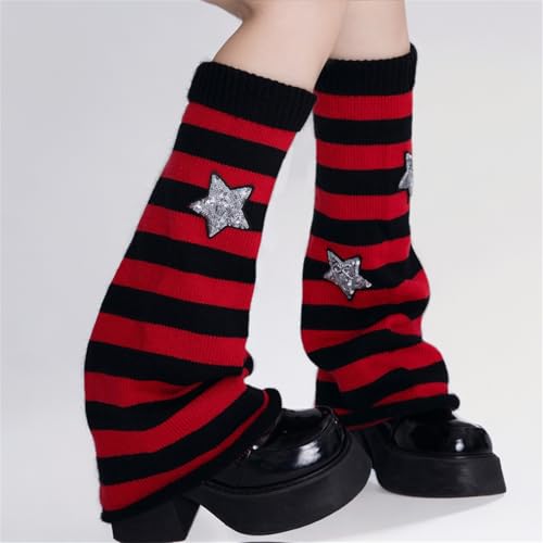 Image of Goth Leg Warmers Women Cute Y2k Harajuku Punk Rave Emo Grunge Winter