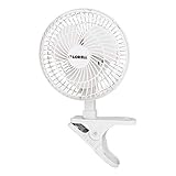 Lorell Atlantic Breeze 6' Personal Clip-On Fan, Light Gray