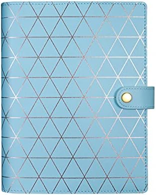 Rubywoo Regenerated Leather Journal Travel Composition Notebook Filofax Planner Organiser Personal Memo (BlackGold, A6)