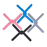 4 Pack Durable Heat-Insulating Silicone Pot Holders Non-Slip Placemat Trivet, Coffee Cup PVC Coaster...