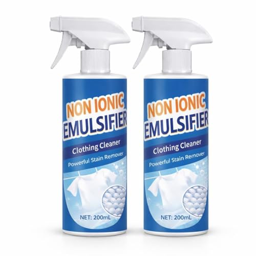 Image of Non Ionic Emulsifier Clothing Cleaner Spray, Sowhatahow All Powerful Stain Remover Clothes Dry Spray, Non-ionic Laundry Stain Removal Emulsifier for Clothes, Shoes, Kitchen, Cars, Pack of 2